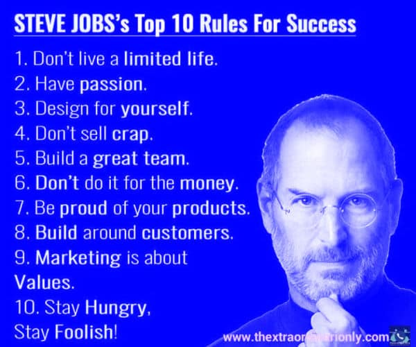ThExtraordinariOnly Steve Jobs' 10 great business strategy quotes and rules for success