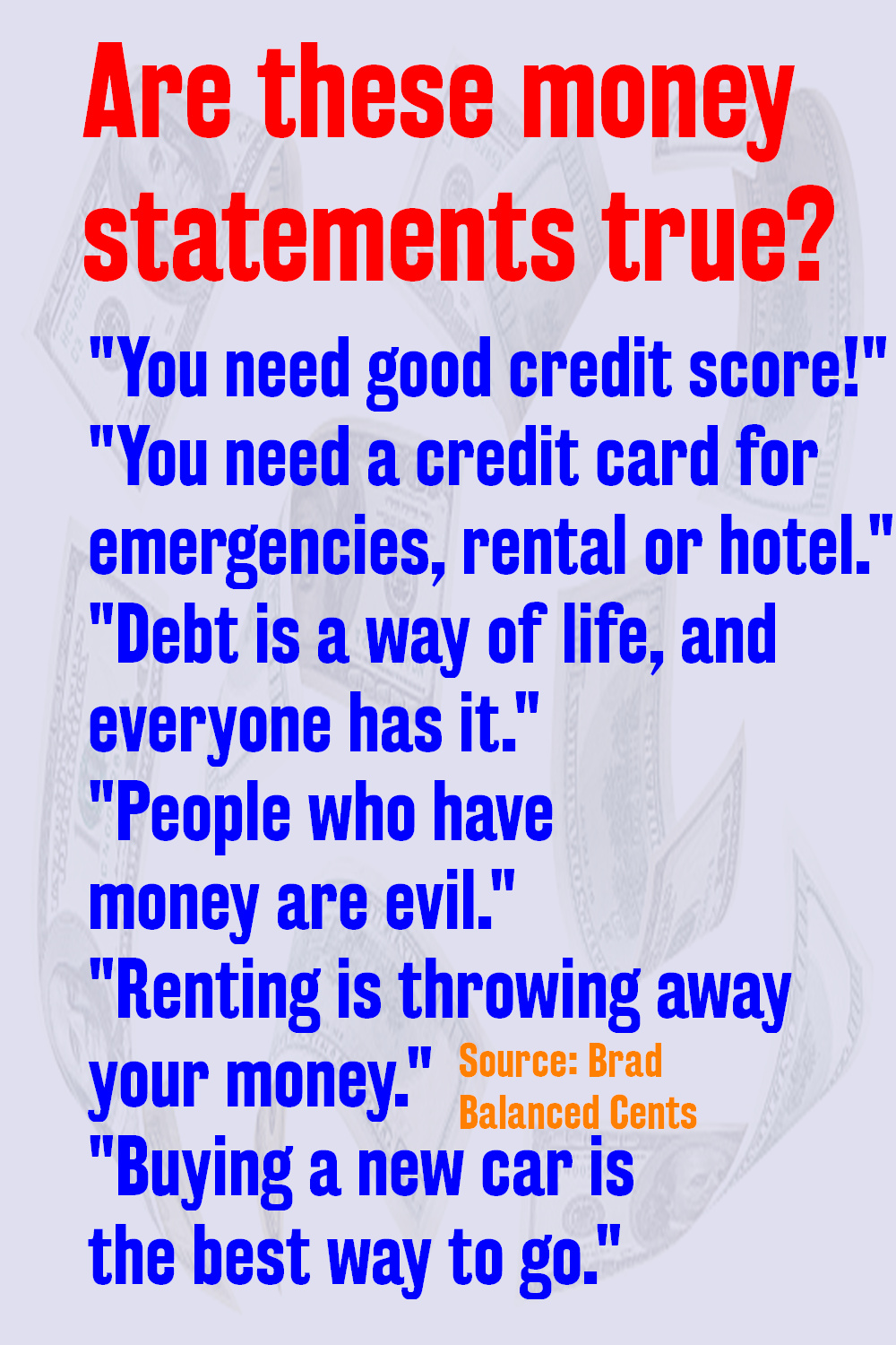 are these money statements true Just crawl outta debt FAST