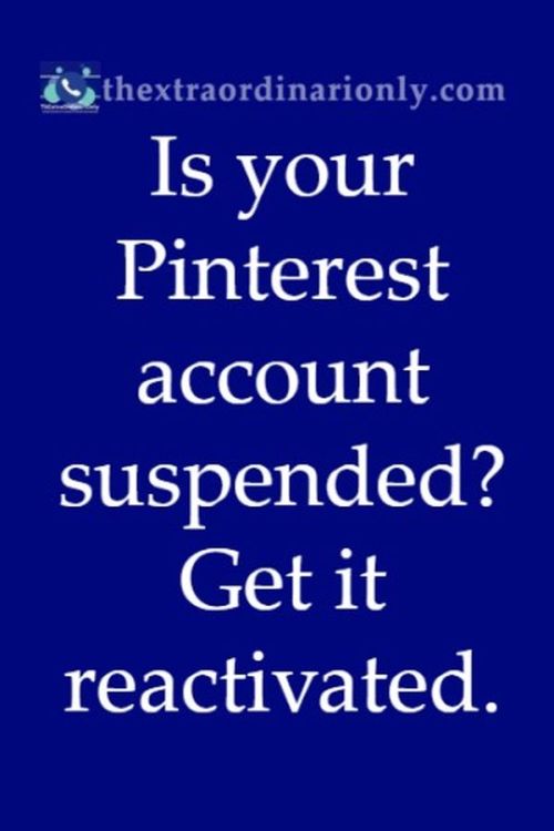 is your Pinterest account suspended
